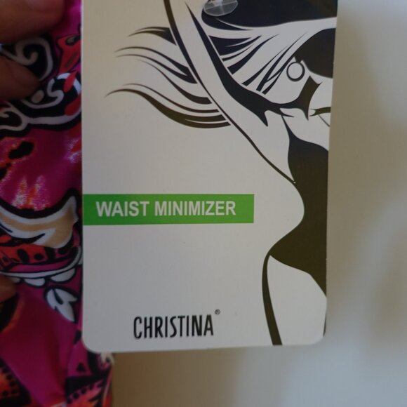 Christina tankini twist-front tummy ruched paisley print swimwear swim 6 XS - Picture 8 of 15